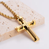 KALIKO "Rope Cross" Rope Chain + Pendant (Gold) 088