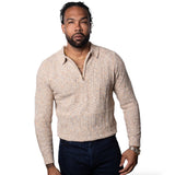 Prestige "Boulder" Zip Sweater (Cream/Navy) 390