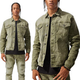 Jordan Craig "Lexington" Denim Jacket (Light Olive) RS