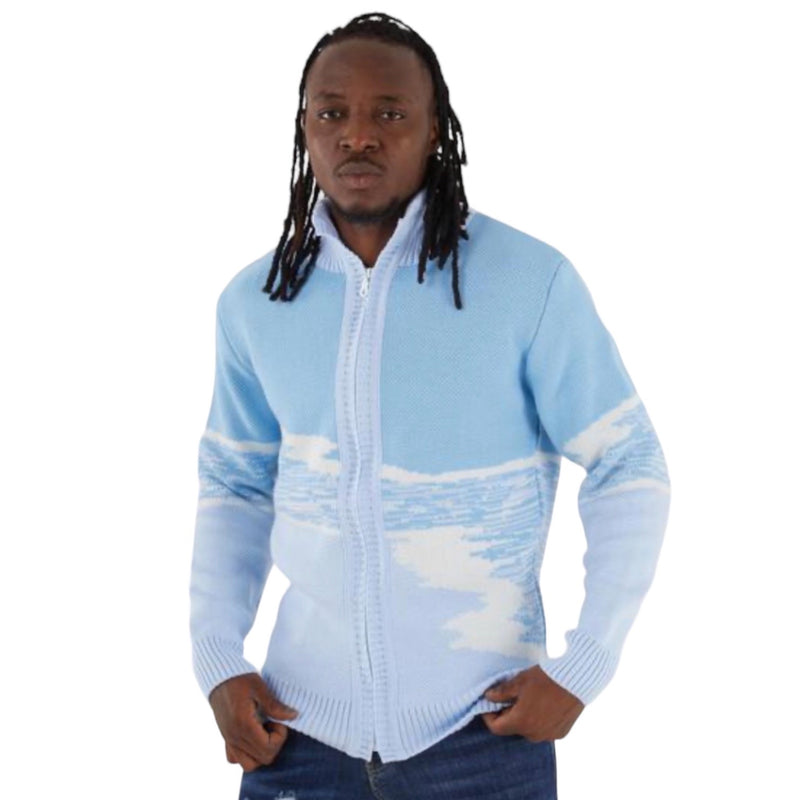 OIM Icebreaker Sweater Bomber (Sky/White)