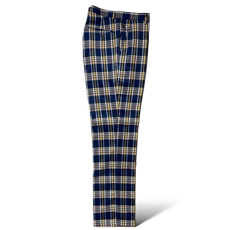 Prestige Plaid Pant (Navy/Yellow) Navy-4