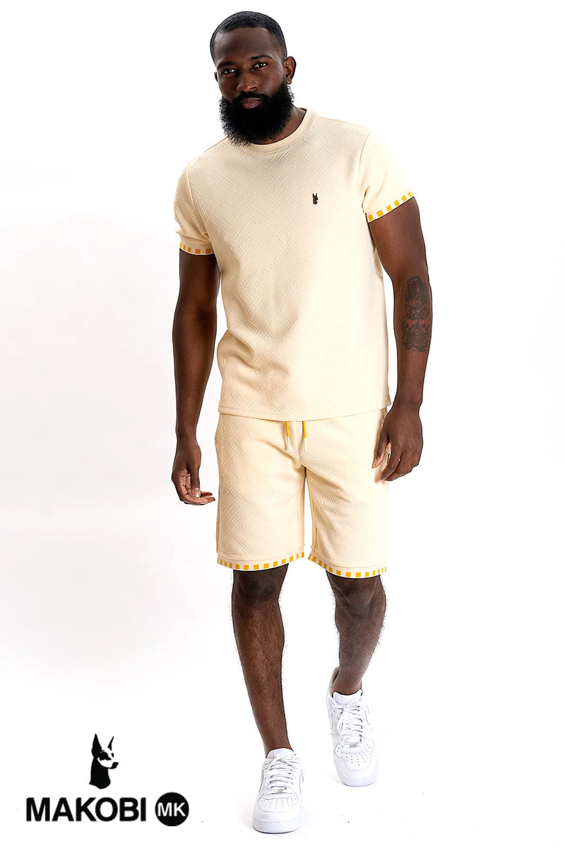 Makobi "Embossed" Shorts (Natural) 363