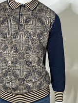 Cigar Couture "Vango" Sweater (Navy/Tan) 307