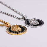 KALIKO "Greek lion" Rope Chain + Pendant (Gold) 011