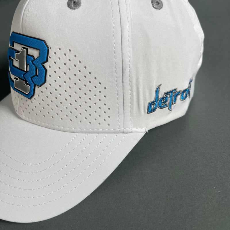 Detroit Native "313" Lions Hat (White/Blue)