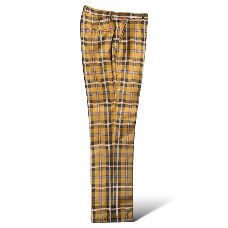 Prestige Plaid Pant (Caramel/Black/Blue) Caramel