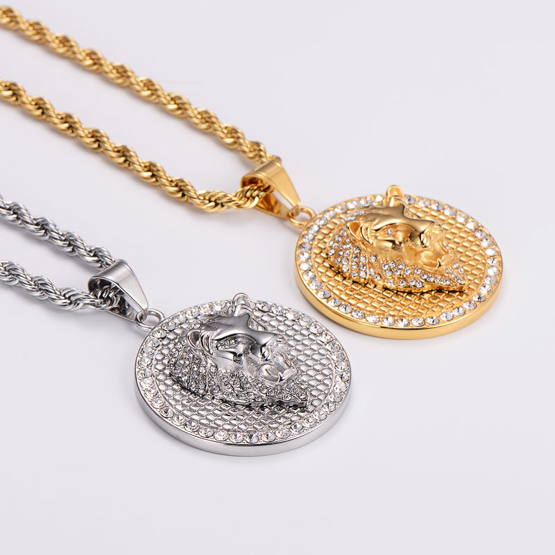 KALIKO "Lion Stone" Rope Chain + Pendant (Gold) 042