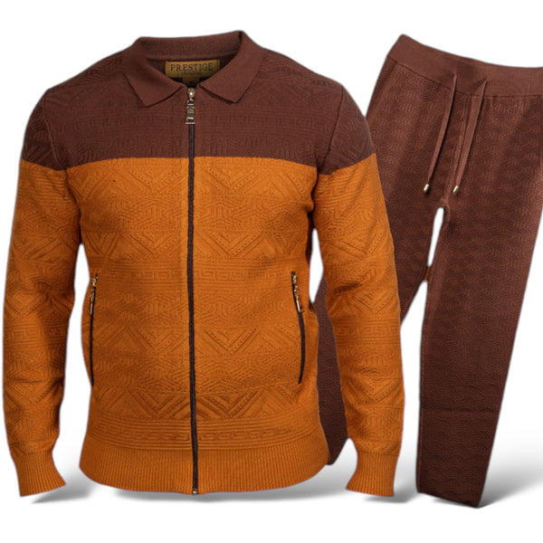 Prestige "Halfi" Knit Jogger Set (Brown) 230