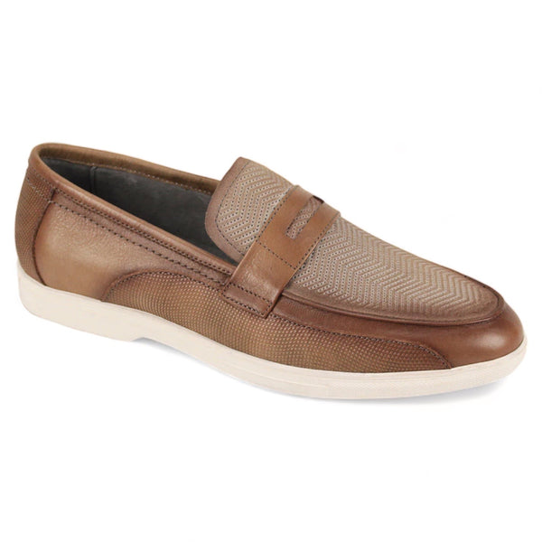 Giovanni Leather White Bottom Sneaker (Taupe) Niles