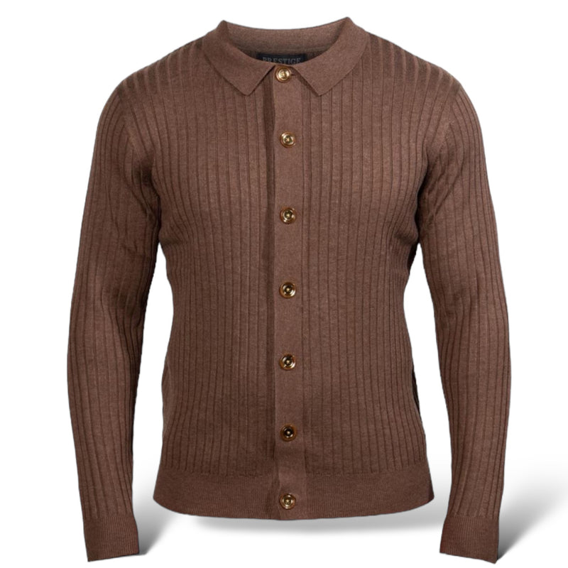 Prestige "Mazkel" Button Up Sweater (Taupe) 292