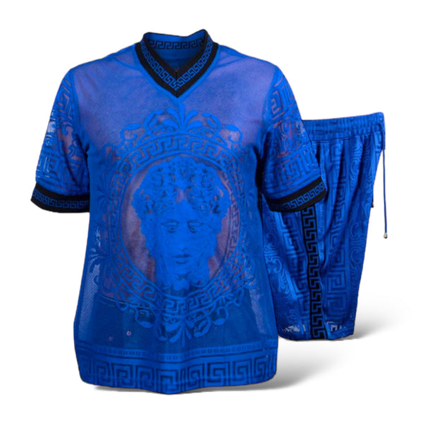 Prestige Vneck Short Set (Royal) 400