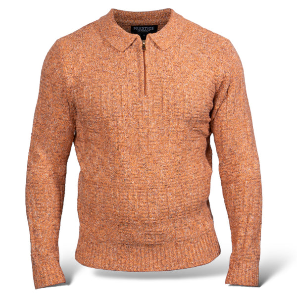 Prestige "Boulder" Zip Sweater (Orange) 390