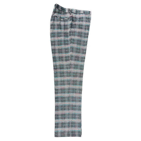 Prestige Plaid Pant (Gray/Teal/Pink) Gray-2