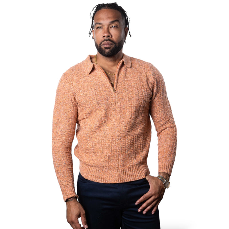 Prestige "Boulder" Zip Sweater (Orange) 390