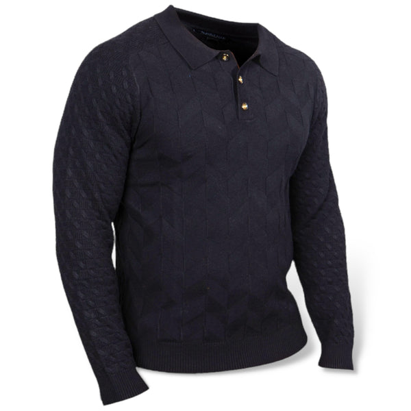 Prestige "Brookfield" Polo Sweater (Black) 287