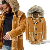 Jordan Craig Shearling Coat (Cognac)