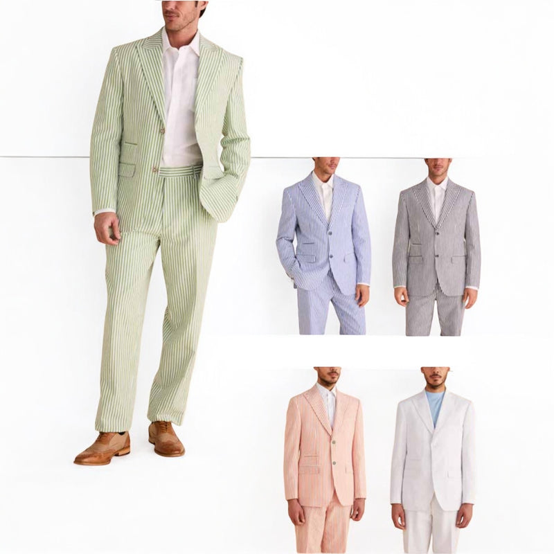 Inserch Seersucker Suit (White)