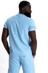 Makobi "Embossed" Crew Neck (Blue) 363