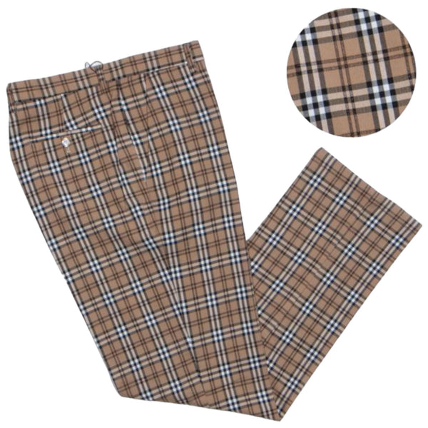 Prestige Plaid Pant (Tan/Black) Tan-3