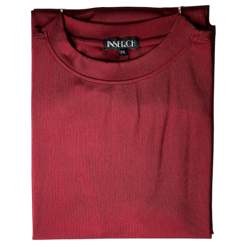 Inserch short sleeve mock (Deep Cherry)