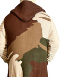 OIM "Camo" Cardigan 3/4 Length Sweater Jacket (Army/Tan/Brown)