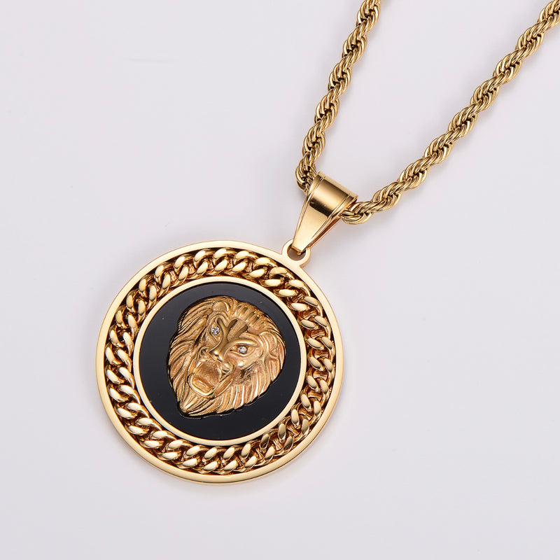 KALIKO "Lion Cuban" Rope Chain + Pendant (Gold) 523