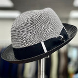 Bently "Gino" Stingy Brim Hat (Black/White)