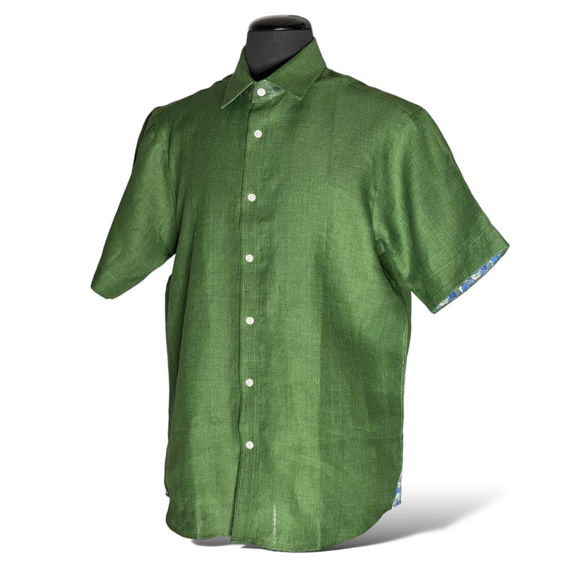 Inserch Linen S/S Shirt (Emerald) 717