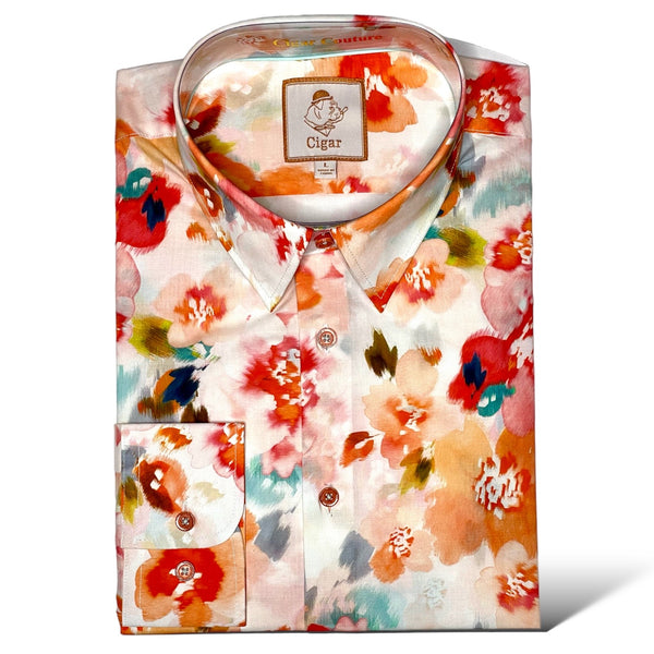 Cigar Couture "Sunset2" Shirt (Orange) 4606