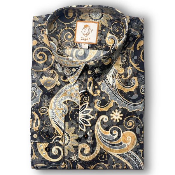 Cigar Couture "Sunset2" Shirt (Black) 4619