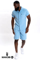 Makobi "Embossed" Shirt (Blue) 863