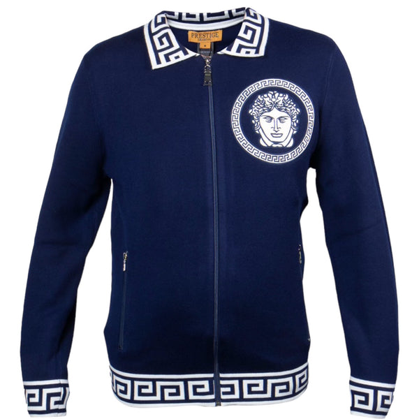 Prestige "Ace" Zip Cardigan (Navy) 570