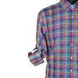 Inserch Linen Roll Up Shirt (Navy Multi)