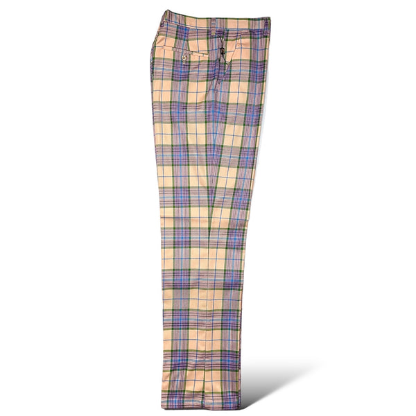 Prestige Plaid Pant (Peach/Blue/Lavender/Green) Peach