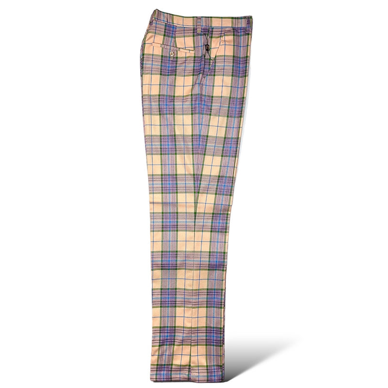 Prestige Plaid Pant (Peach/Blue/Lavender/Green) Peach