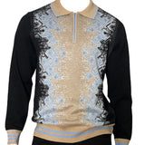 Cigar Couture "Vango" Sweater (Tan/Black/Sky) 308