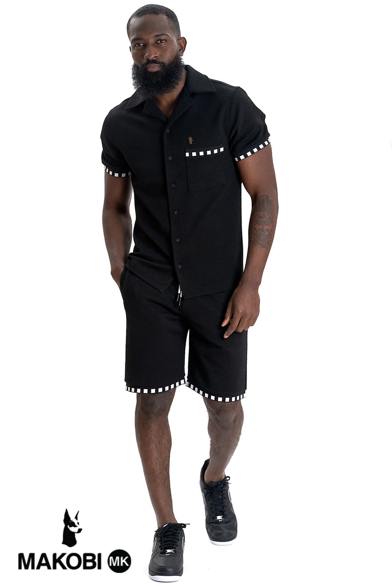 Makobi "Embossed" Shirt (Black) 863