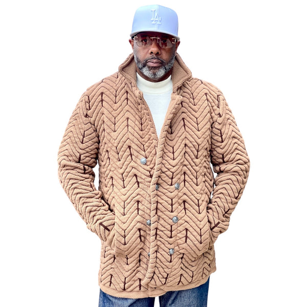 LCR DB Cardigan (Tan/Brown)