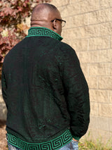 Prestige Quarter Zip "Dublin" Sweater (Green/Black) 443