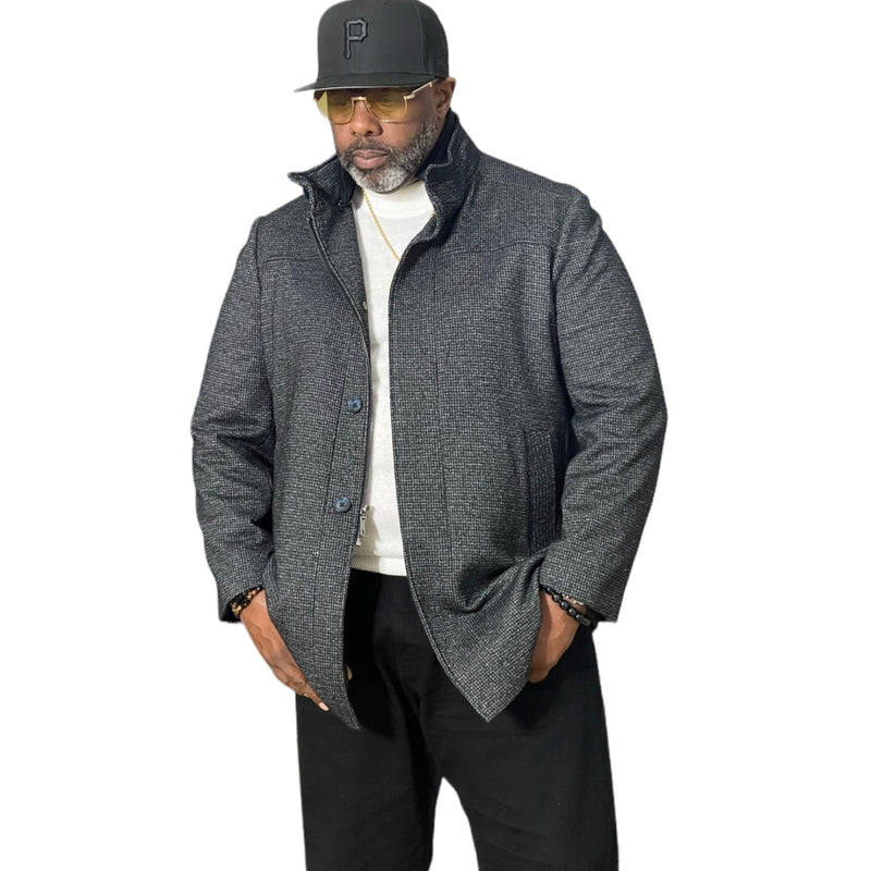 Enzo "Manhattan" Car Coat (Charcoal)