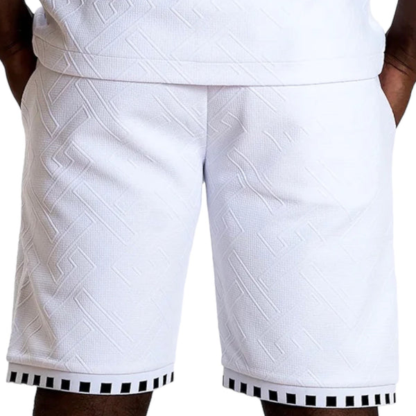 Makobi "Embossed" Shorts (White) 363