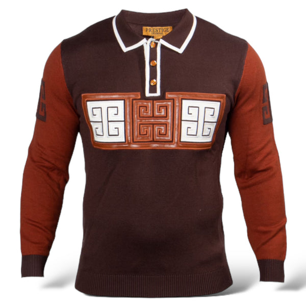 Prestige "Darko" Polo Sweater (Brown) 550