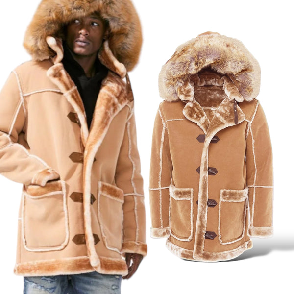 Jordan Craig Shearling Coat (Praline)