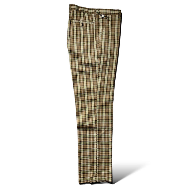 Prestige Plaid Pant (Brown/Tan/Green/Yellow) Khaki-2