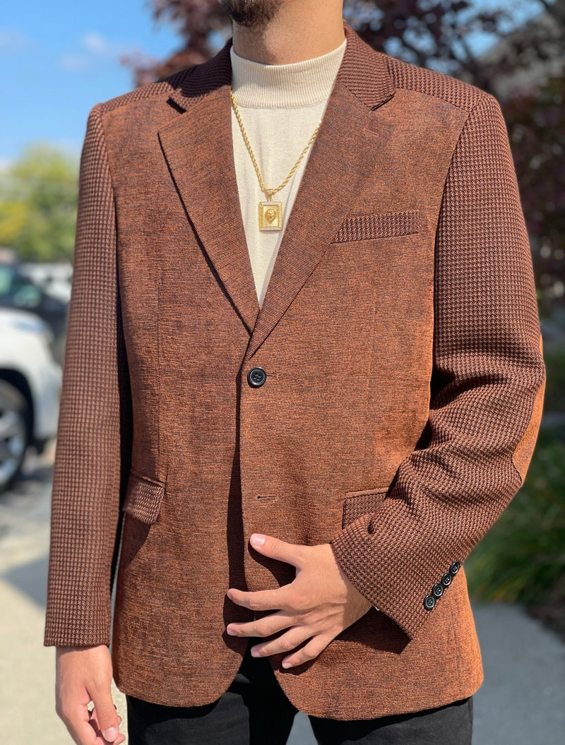 Zacchi "Dapper" Knit Blazer (Cinnamon)