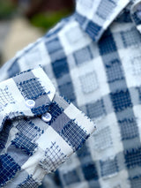 Lanzino "Stitched" Shirt (Navy/White)