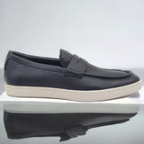 Carrucci Burnished Loafer Sneaker (Black)