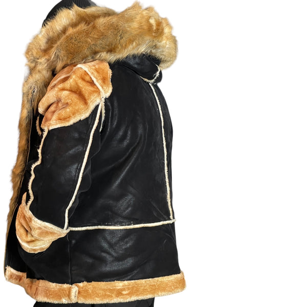 Jordan Craig "Motto" Shearling Coat (Black Coffee)