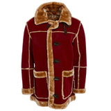 Jordan Craig Shearling Coat (Burgundy)i