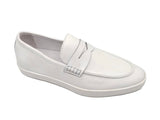 Carrucci Burnished Loafer Sneaker (White)